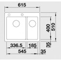 Кухонная мойка BLANCO PLEON 6 Split SILGRANIT PuraDur жемчужный гранит 521692