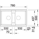 Кухонная мойка BLANCO LEXA 8 SILGRANIT PuraDur алюметаллик гранит 524962