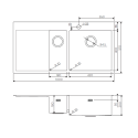 Кухонная мойка OMOIKIRI Akisame 100-2-GM-R(арт.4973104)