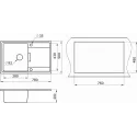 Кухонная мойка GRANULA GR-7804 графит