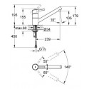 Смеситель GROHE concetto хром 32659001