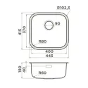 Кухонная мойка OMOIKIRI OMI 44-U/I-LG (4993268)