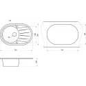 Кухонная мойка GRANULA ST-7601 базальт