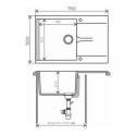 Кухонная мойка POLYGRAN Gals-760 №16 черный