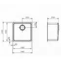 Кухонная мойка REGINOX kansas 40x40 cuadrat lux (c/box) l