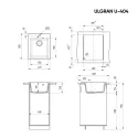 Кухонная мойка ULGRAN U-404-308 черный