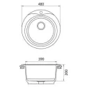 Кухонная мойка GRANFEST RONDO R-480 терракот