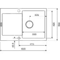 Кухонная мойка KUPPERSBERG MODENA 1B1D GREY