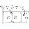 Кухонная мойка FRANKE OLN 620-79 нержавеющая сталь неполированная