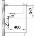 Кухонная мойка Blanco SUBLINE 430/270-U белый c отв.арм. InFino (арт.523155)