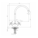 Смеситель DECOROOM DR51028 черный/хром