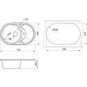 Кухонная мойка GRANULA GR-7801 алюминиум