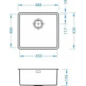 Кухонная мойка ALVEUS Kombino 40 SAT-90 1100236 (в комплекте с сифоном 1102384)