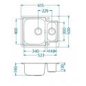 Кухонная мойка ALVEUS Maxim 50 SAT-90 1089612 (в комплекте с сифоном 1130555)