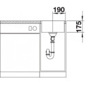 Кухонная мойка BLANCO ZEROX 340-IF Durinox® отводная арматура InFino®нержавеющая сталь 523096