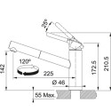 Смеситель FRANKE Orbit с выдвижным шлангом, белый