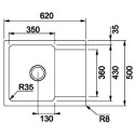 Кухонная мойка FRANKE OID 611-62 кофе (114.0443.357)