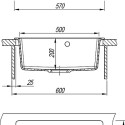 Кухонная мойка DR.GANS Ника (570х510х217) Латте (25.070.D0570.403)