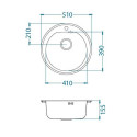 Кухонная мойка ALVEUS Form 30 NAT-90 FI 1116756 (в комплекте с сифоном 1102384)