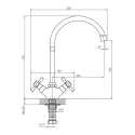 Смеситель DECOROOM DR51028 оранжевый/хром