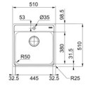 Кухонная мойка FRANKE BCX 210-51 TL стоп-вентиль 127.0688.779