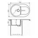 Кухонная мойка POLYGRAN Atol-760 №16 черная