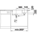 Кухонная мойка BLANCO DELTA II-F SILGRANIT клапан-автомат InFino® антрацит гранит 523670