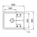 Кухонная мойка FRANKE bfg 611 c (114.0280.847) оникс фрагранит