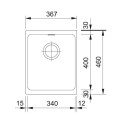 Кухонная мойка FRANKE KBG 110-34 под ст, вентиль-автомат, графит (125.0023.833)