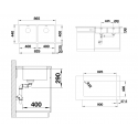 Кухонная мойка BLANCO ANDANO 400/400-U нерж.сталь зеркальная полировка с отв. арм. InFino (522987)