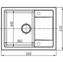 Кухонная мойка DR.GANS Техно (650х510х217) Серый (25.030.C0650.408)