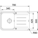 Кухонная мойка FRANKE pbg 611-78 pebel (114.0284.533) ваниль