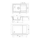 Кухонная мойка DR.GANS Техно 860 белый (25.030.D0860.401)