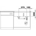 Кухонная мойка Blanco SUBLINE 430/270-U белый c отв.арм. InFino (арт.523155)