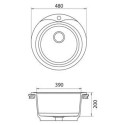 Кухонная мойка GRANFEST RONDO R-480 терракот