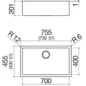 Кухонная мойка BARAZZA 1QR70S