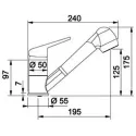 Смеситель FRANKE 115.0470.663 FRANKE NOVARA PLUS,сахара,с выдвижным шлангом