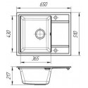 Кухонная мойка FLORENTINA липси 650 песочный (20.125.b0650.107)