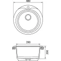 Мойка GRANFEST Rondo GF-R480 (d480) Песочный 302 круглая 432575