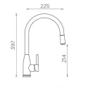Смеситель SCHOCK Kavus-D Cristalite сталь/оникс