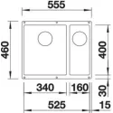 Кухонная мойка BLANCO SUBLINE 340/160-U SILGRANIT 523552 белый