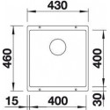 Кухонная мойка BLANCO ROTAN 400-U шампань (арт.521336)