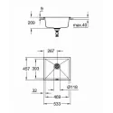 Кухонная мойка GROHE K700 серый гранит 31654AT0