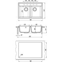 Кухонная мойка DR.GANS Астра (780х510х217) Белый (25.060.E0780.401)