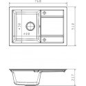 Кухонная мойка FLORENTINA Липси 760 жасмин