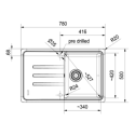 Кухонная мойка FRANKE BSG 611-78 L стоп-вентиль, графит 114.0683.321