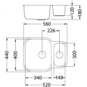 Кухонная мойка ALVEUS Duo 70 SAT-90 560X440 (в комплекте с сифоном)