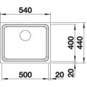 Кухонная мойка BLANCO ETAGON 500 - IF 521840 нерж.сталь