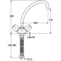 Смеситель VIDIMA икар BA168AA/B9753AA хром