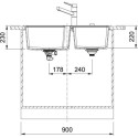 Кухонная мойка FRANKE UBG 620-86 оникс (114.0582.291)